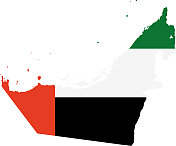 阿拉伯联合酋长国国旗地图