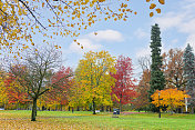 秋天的哥德堡城市公园