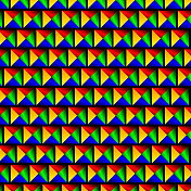 由彩色三角形、渐变和一些边距组成的正方形。