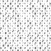 音乐音符的图案,随机符号大小。 音乐音符的图案,随机符号大小。