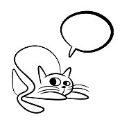 可爱的猫卡通画 可爱的猫卡通画