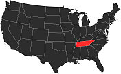 田纳西州的地图