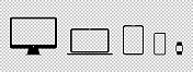 设备图标集智能手机，平板电脑，笔记本电脑和智能手表