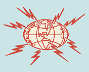 环绕地球的闪电