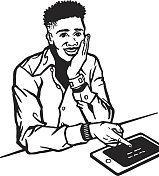 青少年使用平板电脑 青少年使用平板电脑