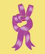 和平标志支持丝带 和平标志支持丝带