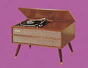 插图的复古转盘