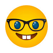 书呆子脸的表情符号