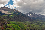 落基山脉美丽的山景