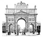 1873年维也纳世界博览会上由维也纳砖厂建造的凯旋门