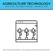 农业技术单线图标