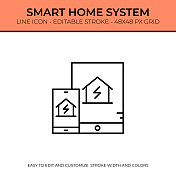 智能家居系统单线图标