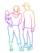 彩虹宝宝和妈妈