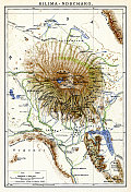 1898年坦桑尼亚乞力马扎罗山地图