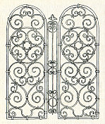 1897年装饰华丽的铁艺栅栏设计图案