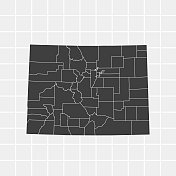 科罗拉多州的地图