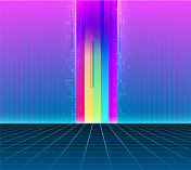 Synthwave复古的背景