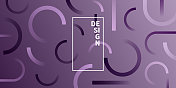 几何形状的抽象设计-流行紫色梯度