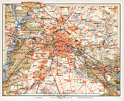 德国柏林地图，1898年