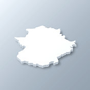 埃斯特雷马杜拉三维地图的灰色背景
