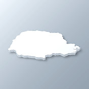 巴拉那3D地图上的灰色背景