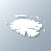 灰色背景上的塔哈3D地图