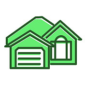 住宅住宅图标-可编辑的stroke