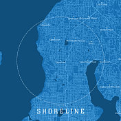 海岸线西澳城市矢量道路地图蓝色文本