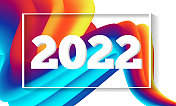 2022年新年设计背景。日期:2022年