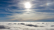 塔诺斯山的雾，德国-鸟瞰图