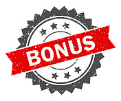 奖金-印章，印，印章模板。难看的东西效果。向量股票插图