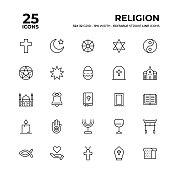 宗教线图标集