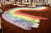 彩虹颜色的地毯