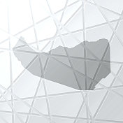索马里兰地图与网状网络的白色背景