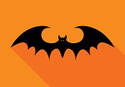 橙色吸血蝙蝠图标