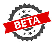 Beta -印章，印，印章模板。难看的东西效果。向量股票插图