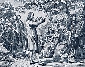 魏玛的Musenhof:弗里德里希・席勒在公园里为一群听众朗读 魏玛的Musenhof:弗里德里希・席勒在公园里为一群听众朗读