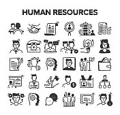 人力资源相关的手绘矢量涂鸦图标集 人力资源相关的手绘矢量涂鸦图标集