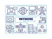 网络线路图标集及相关流程信息图设计 网络线路图标集及相关流程信息图设计