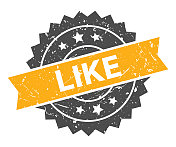 喜欢-印章，印，印章模板。难看的东西效果。向量股票插图