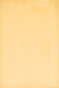 垂直矢量图:一个空的浅棕色粗糙纹理边框和木纹图案