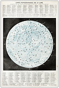 古老的法国月球地图