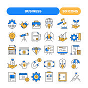 一组业务相关的平行线图标。大纲符号集合 一组业务相关的平行线图标。大纲符号集合