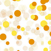 黄色-橙色图案的圆点与阴影背景