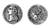 古玩插画:路易十五硬币