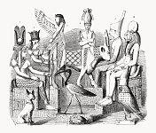 古埃及诸神，木刻，1862年出版