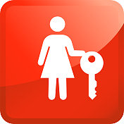 女人与房子钥匙图标