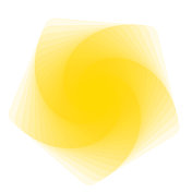 黄色叠加了多个带有圆角的五边形 黄色叠加了多个带有圆角的五边形