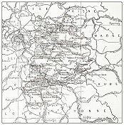 法国古代塞纳-马恩地图(département)