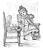 玩洋娃娃的小女孩 玩洋娃娃的小女孩